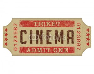 ticket de cinéma d'autrefois