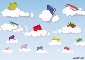 cahiers et nuages image libre de droits